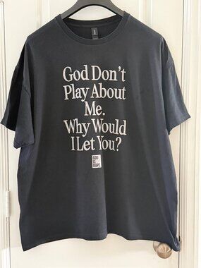 God Is Dope Graphic Black T-Shirt 2XL Heavy Cotton Bold Religious Statement Tee